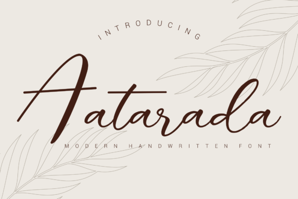 Aatarada: A Script Font for Editorial Design and Branding