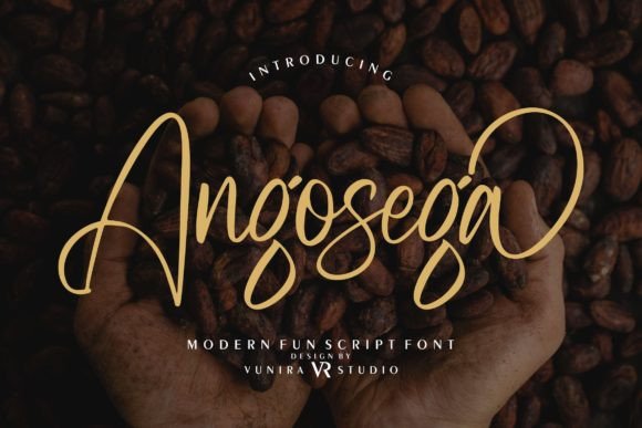 Angosega: A Script Font for Elegant Editorial Design