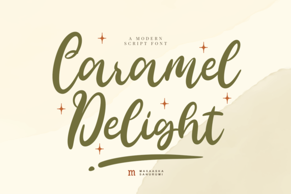 Caramel Delight: A Modern Script Handwritten Font for Digital Branding