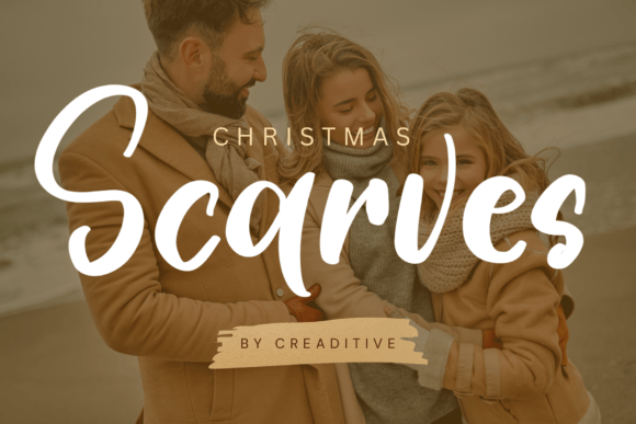 Christmas Scarves: A Script Font for Elegant Handmade Creations