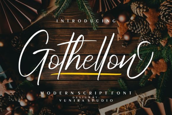 Gothellon: A Script Font for Creative Handmade Design