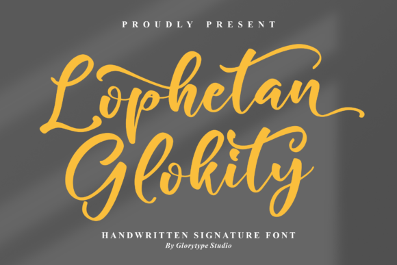 Lophetan Glokity: A Script Handwritten Font for Editorial Elegance