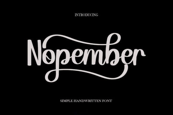 Nopember: A Script Font for Timeless Editorial Design