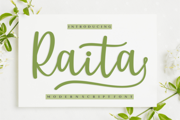 Raita: A Modern Script Font for Elegant Branding