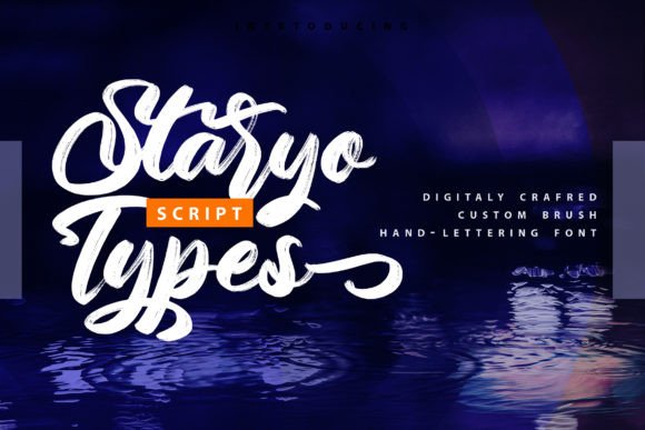Staryo Types: A Digitally Brushed Script Font for Elegant Branding