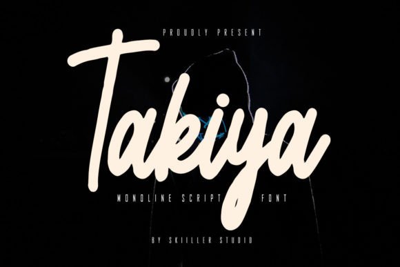 Takiya: A Bold Script Font for Elegant Editorial Design